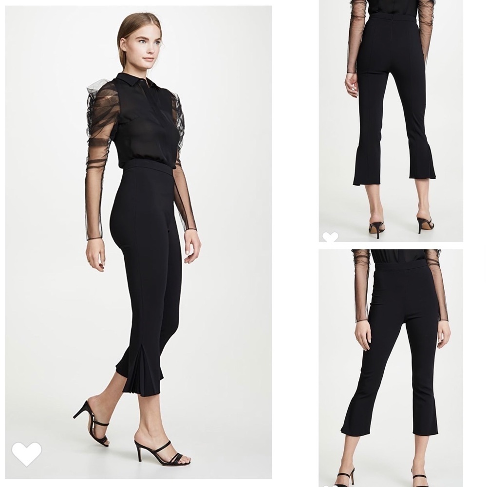 Cushnie pants NWT 10 High Waisted Cropped Fitted Pants Black new